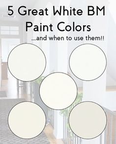 the 5 great white bm paint colors and when to use them, they are