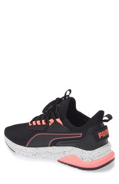 Level up your wardrobe with this sporty sneaker constructed from breathable mesh with contrast overlays, a speckled foam midsole and grippy rubber sole. Lace-up ties Cushioned insole Textile and synthetic upper/textile lining/synthetic and rubber sole Imported Puma Low-top Athleisure Running Shoes, Puma Low-top Running Shoes For Athleisure, Low-top Puma Running Shoes In Athleisure Style, Low-top Puma Athleisure Running Shoes, Dynamic Puma Sports Sneakers, Puma High-top Running Shoes, High-top Puma Running Sneakers, High-top Puma Sneakers For Running, Puma Logo High-top Running Shoes