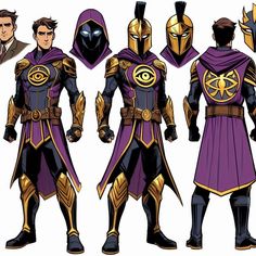 an image of some character designs for the animated movie star wars, including two men in armor