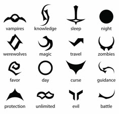 various types of symbols that are used to spell out the word's meaningss