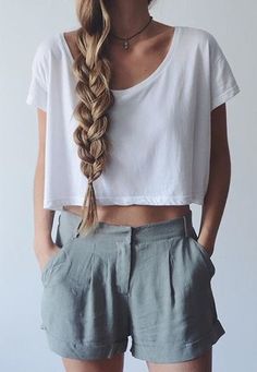 Pinterest: bellaxlovee ☼ Loose Crop Top, Mode Boho, Crop Top Outfits, Little Mix, Inspiration Mode, Mode Inspiration, Street Styles, Outfits Casuales, American Apparel