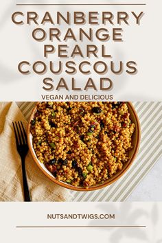 bowl of the couscous on a table; top view. Pearl Couscous Salad, Pearl Couscous, Winter Meals, Vegan Pasta Recipes, Weekday Meals, Holiday Dinners