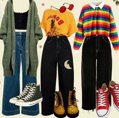 Indie 80s Outfits, Retro Outfits 80s Style Vintage, Retro Outfits 80s Style Women Dress, 80 And 90 Outfits Ideas, Vintage Outfits Girl, Ropa Vintage Mujer Outfits 80, Retro Indie Aesthetic Outfits, Retro Core Outfits