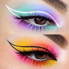 Koleksi Makeup, Fantasy Make-up, Drag Make-up, Make Up Inspiration, Eye Makeup Steps, Eye Makeup Designs, Colorful Eye Makeup