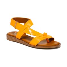 in stock Electric Orange, Mens Monogram, Leather Strap Sandals, Leather Industry, Strap Sandals Women, Shoe Carnival, 4 Inch Heels, Womens Sandals Flat, Franco Sarto