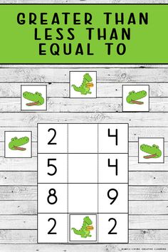 an alligator themed sud game for kids to play with numbers and pictures on the board