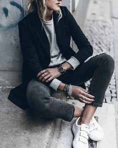 Soft Butch Lesbian Style, Minimalisticky Chic, Casual Chique Stijl, Mode Casual, Looks Street Style, Looks Black, Outfit Trends, Mode Inspo, 가을 패션