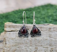 Natural Red Garnet Solid 925 Sterling Silver Earrings For Women, Handmade Pear January Birthstone Earrings For Wedding Anniversary Gift Idea Description Metal :- 925 Sterling Silver Style : Earring Gemstone:- Red Garnet Benefits Of Red Garnet Garnet and Your Health Boosting energy. Improving circulation. Strengthening the heart. Strengthening the bones. Boosting immune function. Strengthening the nervous system. Counteracting the effects of radiation. Bringing balance in the case of degenerative diseases. Occasion : Birthday Events, Lovely Valentine's Day Gift, Anniversary Gift, Weeding Gift, Engagement Ring, Lover Gift Ring, Hen Party And Other Occasion.... Your order will be handmade and ready for shipment in 1 to 1 business days Normally we ship via U... Garnet Gemstone Earrings For Wedding, Handmade Garnet Earrings For Anniversary, Silver Teardrop Ruby Earrings, Silver Ruby Teardrop Earrings, Silver Garnet Birthstone Earrings, Red Teardrop Garnet Earrings, Red Garnet Teardrop Earrings, Ornate Red Sterling Silver Earrings, Ornate Silver Garnet Jewelry