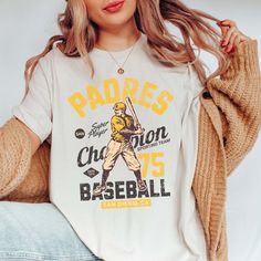 Padres Vintage Baseball Team Graphic Tee - Limeberry Designs Collegiate Baseball Jersey With Graphic Print For Fans, Throwback Tops For Baseball Game Day, Fan Apparel Baseball Jersey With Graphic Print, Throwback Baseball Fan Tops, Throwback Cotton Tops For Baseball Season, Baseball Season Fan Merchandise Graphic Print Tops, Throwback Screen Print Tops For Baseball Season, Throwback T-shirt For Baseball Season Game Day, Graphic Print Tops For Baseball Season Fan Merchandise