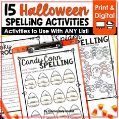 halloween spelling activities for kids to use with any list