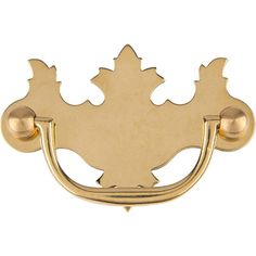 a gold door handle on a white background