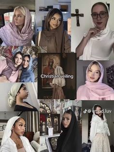 Christian Head Scarf, Christian Viel, Christian Veils Aesthetic, Christian Veiling Black Women, Christian Veiling Aesthetic, Spiritual Veiling, Godly Women Aesthetic, Catholic Aesthetic Outfits, Veiling Outfits