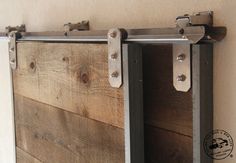 Low Profile Mini V Track - Bypass Hardware Kit Two Panel Doors, Reclaimed Wood Door, Bypass Barn Door Hardware, Barn Door Installation, Bypass Barn Door, Sliding Wood Doors, Slide Door, Sliding Tracks, Wood Barn Door