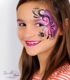 Gallery Face painting halloween - Sparkling Faces. Fotografie Cute Halloween Face Paint, Witch Face Paint, Face Paint Halloween, Dinosaur Face Painting, Skull Face Makeup, Halloween Makeup For Kids