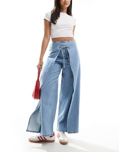 Jeans by ASOS DESIGN Every wardrobe deserves denim Wide leg High rise skirt detail Back zip closure Denim Blue Wide Leg Relaxed Fit Skirt, Non-stretch Denim Wide-leg Skirt, Spring Denim Blue Full-length Maxi Skirt, Spring Bohemian Wide-leg Denim Skirt, Blue Washed Wide-leg Denim Skirt, Denim Wide Leg, High Rise Skirt, Cropped Wide Leg Jeans, Petite Shirts