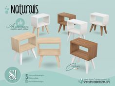 an advertisement for furniture made from wood and white paint, with the words natturaris on it