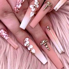 Press On Nails, Cute Nails, Acrylic Nails Nails August, Nail Korean, Nail Halloween, Fairy Nails, Nail 2023, Unghie Sfumate, Nail Acrylic, Nails Design With Rhinestones, Coffin Press On Nails