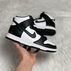 Item: Nike Dunk High Panda Womens Leather Shoes Dd1869-103 Size: Women's U.S. Size 11.5 Men's U.S. Size 10 Eur Size 44 Condition: New With Box - No Lid Offers Welcome Bundle And Save: Visit Our Store And Send A Message With Your Bundle 100% Authentic Nike High-top Sneakers, Leather Skate Shoes With Round Toe, Ankle-high Skate Shoes With Rubber Sole, Ankle-high Synthetic Skate Shoes With Rubber Sole, Nike Ankle-high Sneakers With Rubber Sole, Synthetic High-top Sneakers With Contrast Sole, White Sole Synthetic High-top Sneakers With Round Toe, Ankle-high Synthetic Skate Shoes For Streetwear, Black Sporty Skate Shoes With Round Toe