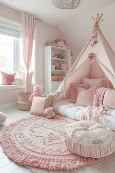 29 Pink Room Decor Ideas to Transform Your Space with Chic Elegance 7 Fun Toddler Girl Room, Minimalist Childrens Bedroom, Pink Room Ideas For Kids, Pink Childrens Bedroom, Blush Pink Room Ideas, Pink Bedrooms For Girls Kids, Pink Baby Room Ideas, Pink Room Decor Ideas, Pink Toddler Rooms