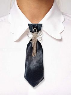 The price is for a tie only, others are not included. Luxury Bow Tie Back Ties For Business, Elegant Party Ties With Decorative Bow, Elegant Silver Suit And Tie Accessories For Party, Elegant Party Bow Tie, Elegant Adjustable Ties For Parties, Francis Core, Old Neck Ties, Women Neck Tie, Diy Necktie Projects