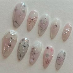 Blush Nails, Jelly Nails, Manicure Y Pedicure, Funky Nails, Cute Acrylic Nails, Almond Nails