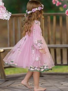 She'll be the cutest bohemian princess in our flower-embroidered lace dress. Made with layers of tulle and decorated with gorgeous embroidery, this pretty frock is practically waiting to be added to your little girl's wardrobe. Complete with romantic sleeves for an enchanting look! Lightweight fabric is soft and breathable, keeping her cool even during warm summer days. No tugging, bunching, or stuffiness! Relaxed fit gives her room to grow, so she can enjoy the dress for seasons to come. Keeps its cuteness wash after wash Perfect for spring, summer, birthday parties, casual outings, fashion shoots, and more Includes dress available in sizes 3T-10Y {"@context":"https://schema.org/","@type":"Product","@id":"https://www.miabellebaby.com/products/girls-flower-embroidered-lace-dress#product"," Whimsical Fairy Dress For Spring Dress-up, Cute Floral Applique Tutu Dress For Dress-up, Cute Tutu Dress With Floral Applique For Dress-up, Long Sleeve Tutu Dress For Spring Dress-up, Long Sleeve Tutu Dress For Dress-up In Spring, Spring Tulle Lace Dress For Garden Party, Spring Garden Party Lace Dress With Tulle, Spring Garden Party Lace Dress In Tulle, Spring Tulle Fairy Dress For Garden Party