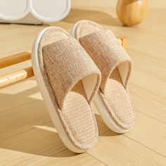 Lasaky - Anti-Slip Breathable Slippers with Sweat Absorption and Soft Cushioned Soles Casual High Heels, Buckled Flats, Shoe Sole, Casual Leather Shoes, Warm Shoes, Thick Heels, Color Khaki, Metal Buckles, High Heel Sandals