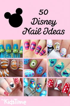 Disney Nail Ideas, Meme Disney, Disney Manicure, Disney Nail Art, Disneyland Nails, Disney Nail Designs, Disney Nail, Kutek Disney, Drag Make-up