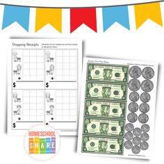 the money worksheet for homeschool share