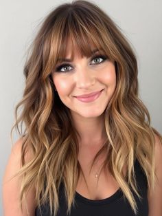 24 Stunning Winter Hairstyles with Bangs for 2025: Fresh Looks and Pro Tips Voluminous Waves, Haircuts 2024, Layered Curls, Textured Bangs, Choppy Bangs, Ash Blonde Balayage, Blonde Waves, Straight Bangs, Medium Blonde