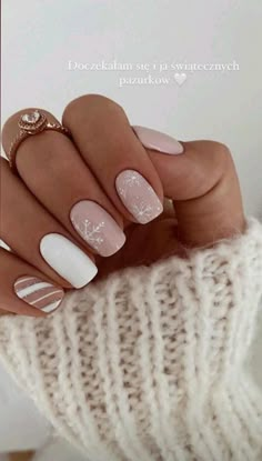 Brown And White Christmas Nails, Holidays Nails, Gel Ideas, Christmas Gel, Easy Nails, Casual Nails, Classic Nails