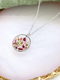 Handcrafted in Ireland ☘️ Metal: 100% recycled sterling silver 925 Chain: 18 Inch Real Flower Necklace, Real Real, Floral Jewelry, Floral Jewellery, Resin Pendant, Recycled Sterling Silver, Bridesmaid Jewelry, Boho Floral, Necklace Handmade