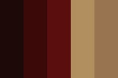 the color palette is brown and red