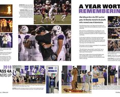 an article in the sports paper features images of football players and their families as they celebrate