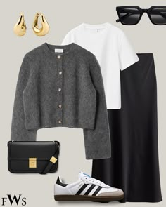 All posts • Instagram Fashion Outfits Winter 2024, Casual Outfits 2025, Winter Outfit For College, Cool College Outfits, Spring 2025 Outfits, Grey And Black Outfits, Black And Grey Outfit, Autumn Casual Outfits, Grey Cardigan Outfit