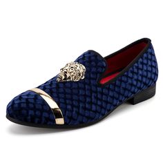 PRICES MAY VARY. [Classic style]These men's blue velvet loafers with Gold Buckle make the shoes look more fashionable. [SUPER COMFORTABLE] Men's loafers feature a comfortable rubber sole that is non-slip and wear-resistant. Comfortable loafers for everyday wear. [DURABLE MATERIAL] The outer material of men's blue loafers is velvet , velvet loafers is elastic and lightweight, and can be dry cleaned with a soft brush. [Brand History] MEIJIANA has been established for 3 years, dedicated to designin Mens Loafers Casual, Blue Loafers, Navy Blue Shoes, Comfortable Loafers, Velvet Loafers, Men's Loafers, Men Loafers, Navy Shoes, Tassel Loafers