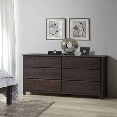 a bedroom scene with focus on the dresser