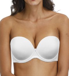 PRICES MAY VARY. Stay in place, supportive seamless contour cups with underwire beautifully enhance your shape. Removable straps allow you to convert this comfortable bra to traditional, strapless, halter, crisscross, and one-shoulder styles. Plunging lined foam adds more comfort, security, collecting and pushing up breasts to form a visible cleavage. Sides and back are microfibers that have a nice stretch and gentle to the skin; 3-column &amp; 3-row hook and eye back closure allow you to re Old Bras, Pushup Bra, Comfortable Bra, Convertible Bra, Sheer Bra, Comfortable Bras, Special Occasion Outfits, Everyday Bra, Strapless Bra