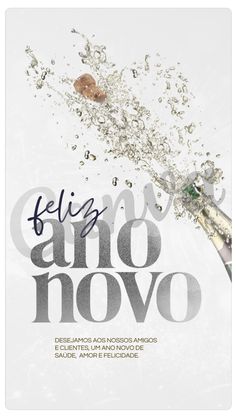 an advertisement with water splashing on it and the words feliz almo movo