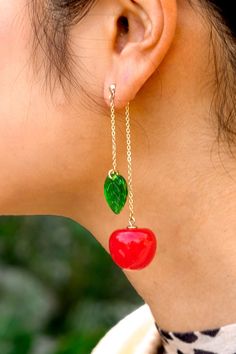 October Fruit Earrings, Cheap Fruit Design Drop Earrings, Cheap Red Fruit Design Jewelry, Fruit Ear Rings, Layered Earrings, Bath Candles, Cherry Bomb, Tea Gifts, Baby Wedding