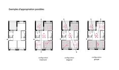 the floor plan for an apartment with three separate rooms