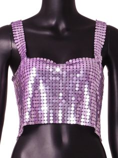 Metal crop top.