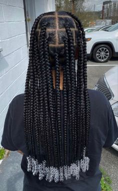 December Hairstyles Braids, Middle School Hairstyles Black Braids, First Day Of School Braids, Braid Ideas For Kids, Hairstyles For December, Cheap Hairstyles For Black Women, Box Braids Big, December Hairstyles, Big Twist Braids Hairstyles