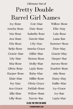 the ultimate list of pretty double barrel girl names