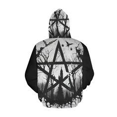 All of our witchy hoodies are custom-made-to-order and handcrafted to the highest quality standards. Each hoodie is constructed from a premium polyester blend that is ultra-soft and incredibly comfortable. Features a specialty high definition heat-dye application that ensures long lasting color vibrancy even after machine washing. Fabric is durable and resistant to wrinkles, shrinking and mildew. Each Hoodie is custom printed, cut and sewn just for you when you place your order – there may be sm Witchcraft Clothing, Witch Clothes, Witch Clothing, Witchy Clothes, Wiccan Clothing, Moon Clothing, Moon Hoodie, Pagan Clothing, Witchy Clothing