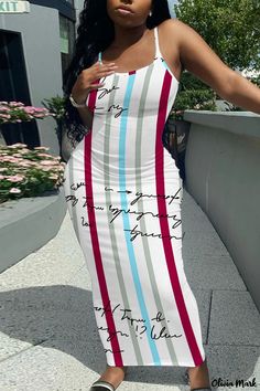 Olivia Mark - Sultry Spaghetti Strap Maxi Slip Dress with Graphics Flowy Wide Leg Pants, Bodycon Casual, Backless Maxi Dress, Floral Chiffon Dress, Long Evening Gowns, Sleeveless Bodycon Dress, Bodycon Maxi Dresses, Backless Maxi Dresses, Maxi Slip Dress