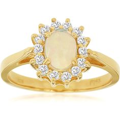 Radiant 14K Yellow Gold Opal and Diamond Statement Ring Modern Goddess, Radiant Ring, Opal Diamond Ring, Statement Rings Diamond, Beacon Of Light, Opal Color, Royal Jewelry, Ethereal Beauty, Center Stage