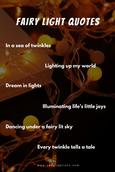 fairy lights with the words fairy light quotes