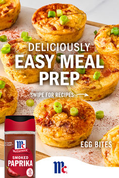 an advertisement for smoked meat pies with the words deliciously easy meal prepp