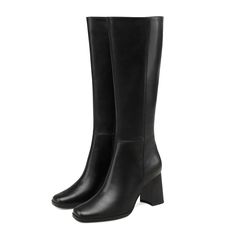 PRICES MAY VARY. 👢 [Knee High Boots]: Knee high boots women are selected in classic and fashionable colors for you to choose from. Made of high-quality PU leather, the lining is comfortable and soft, and the sole is durable and wear-resistant. 👢 [Heeled Boots]: Knee high boots are designed with a heel height of 8cm/3.1 inches, which can elongate your legs. 👢 [High Boots]: Women's knee-high boots are suitable for various combinations. You can wear them with jeans, shorts, short skirts, and var Leather Boots For Women, Boots Knee High, Block Heel Boots, Chunky Block Heels, Womens Knee High Boots, Boots Knee, Boots Women, Boots For Women, Black Leather Boots